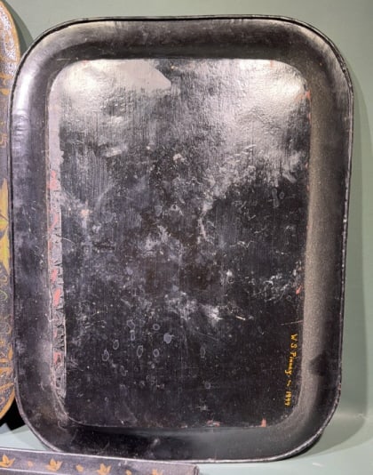 3 TOLEWARE TRAYS - 3