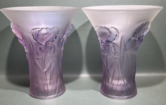 PAIR OF ART GLASS VASES (1 of 4)
