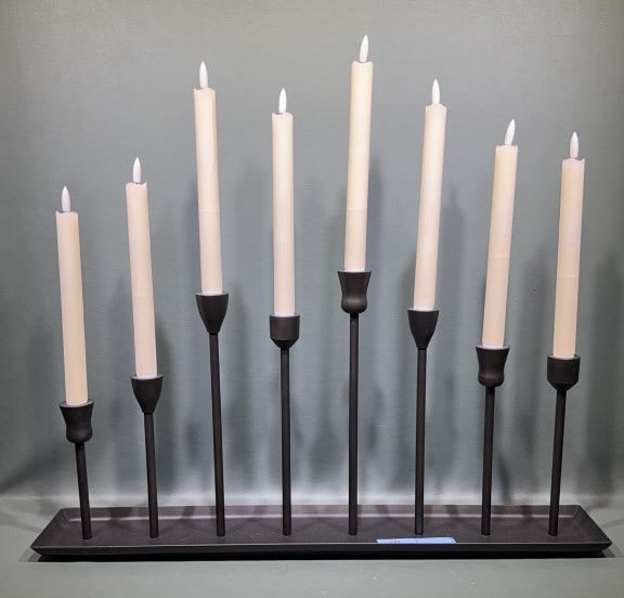 IRON CANDELABRA: 24-1/2" X 12"