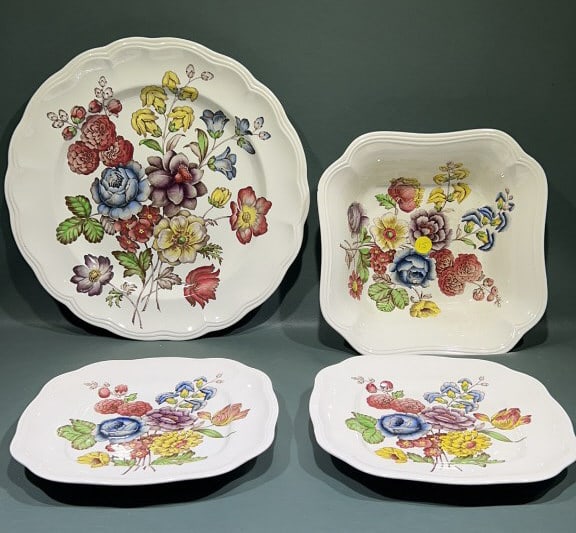 COPELAND SPODE CHARGER, BOWL, PLATES: 13-1/2" X 7-1/2"