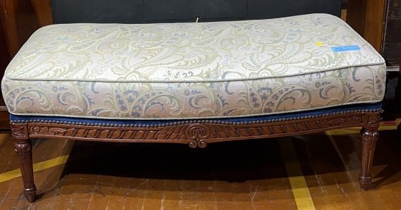 FRENCH UPHOLSTERED WINDOW BENCH (1 of 3)