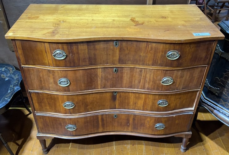 ANTIQUE SERPENTINE CHEST (1 of 5)