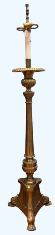 QUALITY HEAVY BRASS FLOOR LAMP (1 of 6)
