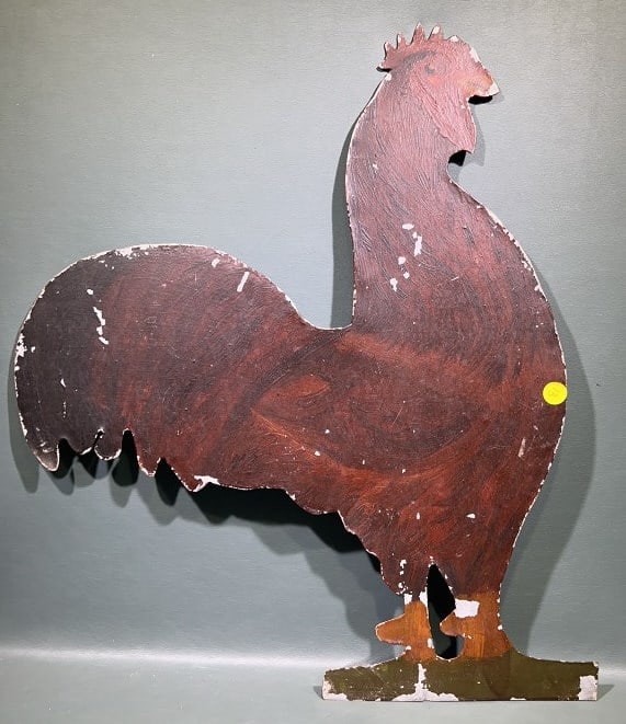 METAL PAINTED ROOSTER WEATHERVANE (1 of 5)