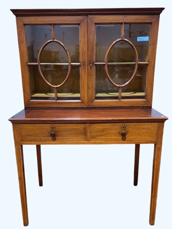 ANTIQUE INLAID MAHOGANY BUTLERS SERVER / DESK (1 of 4)