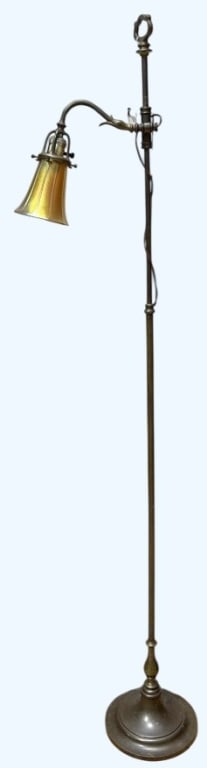 STERLING BRONZE CO. NEW YORK ADJUSTABLE FLOOR LAMP (1 of 5)