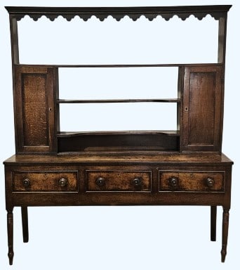 ANTIQUE CONTINENTAL WELSH / PEWTER CABINET (1 of 9)