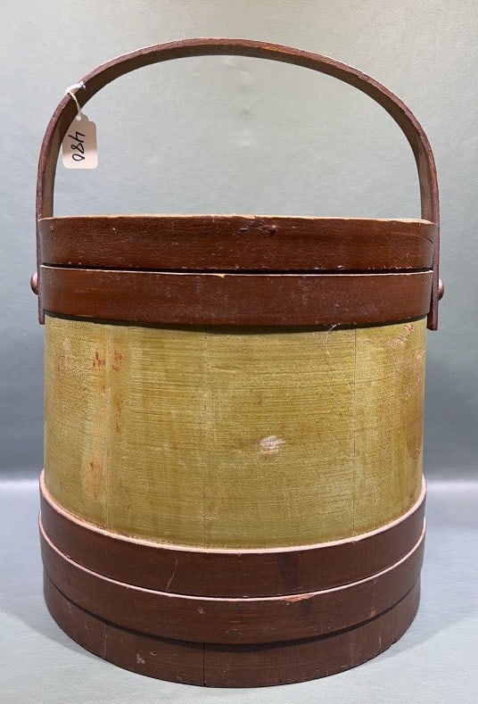 ANTIQUE PAINT DECORATED SHAKER FURKIN (1 of 7)