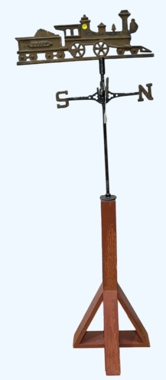 CAST IRON "GRANT" TRAIN WEATHER VANE: 22" WIDE X 59" TALL
