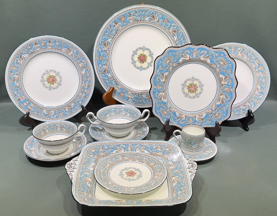 SET OF WEDGWOOD FLORENTINE TURQUOISE DISHES (1 of 11)