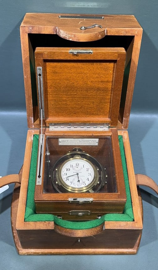 HAMILTON MOUNTED CHRONOMETER WATCH MODEL 22 (1 of 6)