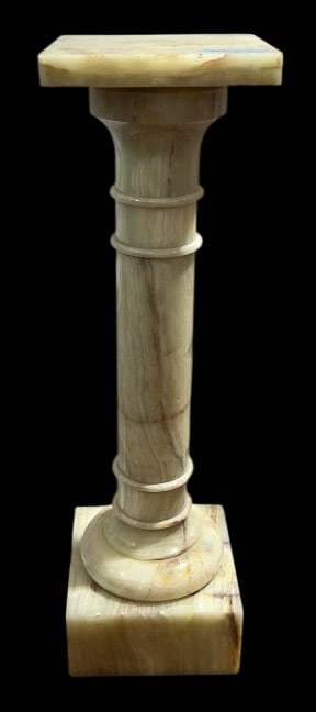 ANTIQUE MARBLE 2 PIECE PEDESTAL (1 of 6)