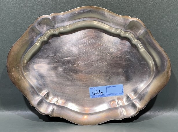 STERLING SILVER SERVING TRAY (1 of 2)