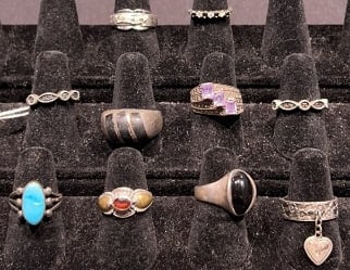 10 VARIOUS STERLING SILVER RINGS (1 of 7)