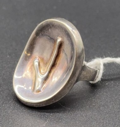 ROBERT LEE MORRIS STERLING FLOW RING: ~