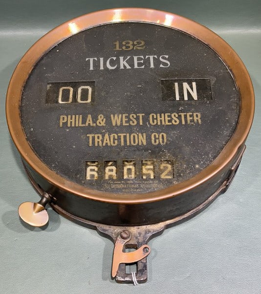 PHIL. & WEST CHESTER TRACTION CO TROLLEY REGISTER (1 of 3)