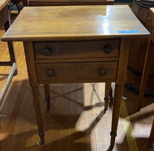 ANTIQUE COUNTRY 2 DRAWER WORK TABLE (1 of 4)