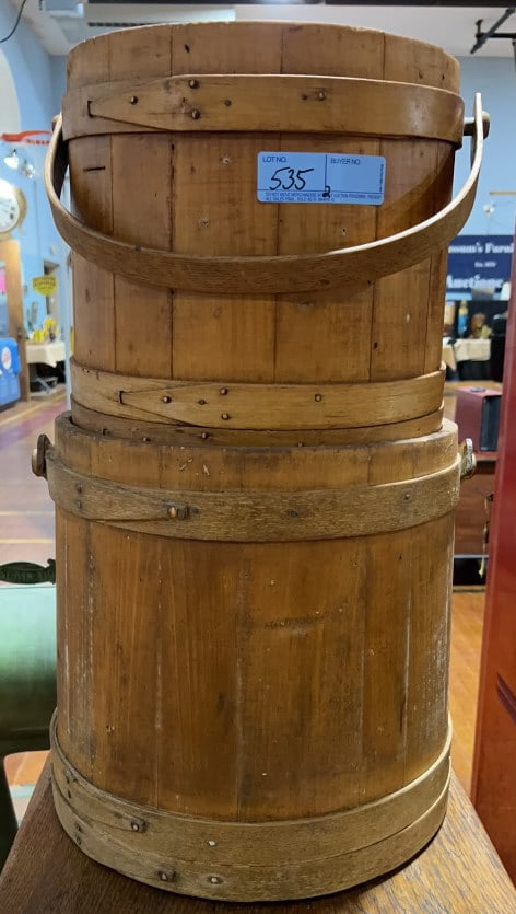 2 SHAKER STYLE FURKINS W/HANDLES (1 of 3)
