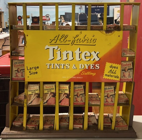 TINTEX TINTS & DYES METAL STORE DISPLAY (1 of 3)