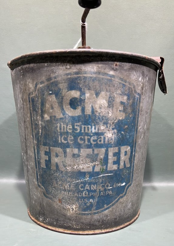 VINTAGE ACME 5 MINUTE ICE CREAM FREEZER (1 of 3)
