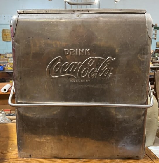 COCA-COLA STAINLESS STEEL COOLER CHEST (1 of 4)
