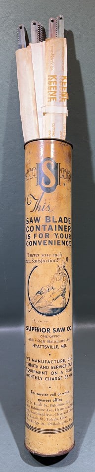 SUPERIOR SAW CO. ADVERTISING BLADE CONTAINER (1 of 5)