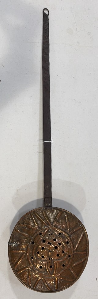 ANTIQUE COPPER & IRON BED WARMER (1 of 7)