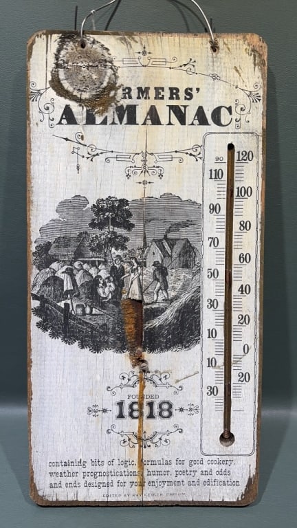 FARMERS' ALMANAC ADVERTISING THERMOMETER (1 of 4)
