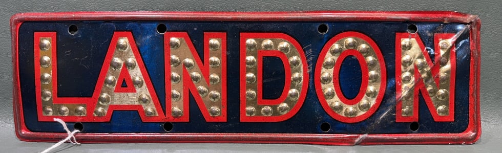 VINTAGE "LANDON" METAL POLITICAL SIGN (1 of 3)