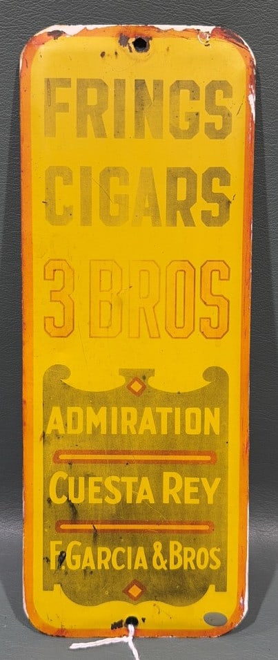 FRINGS CIGARS PORCELIAN ADVERTISING SIGN (1 of 4)