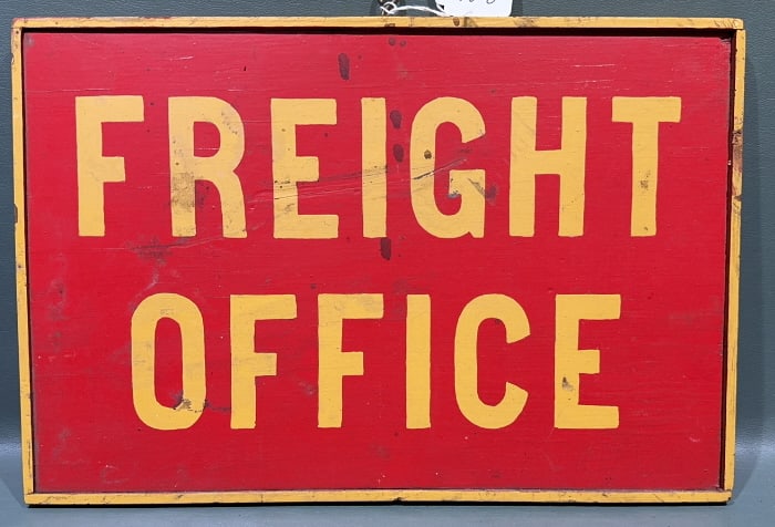 FREIGHT OFFICE FRAMED METAL ADVERTISING SIGN (1 of 3)