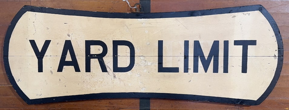 "YARD LIMIT" WOODEN RAILROAD PAINTED SIGN (1 of 5)