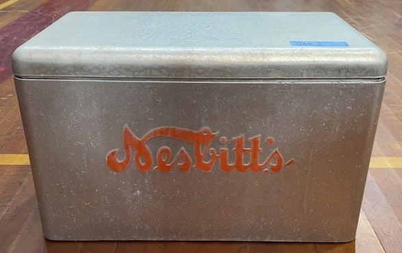 VINTAGE NESBITT'S ORANGE SODA ALUMINUM COOLER (1 of 5)