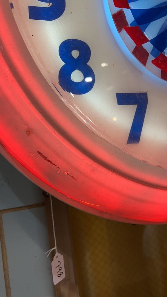 CLEVELAND ELECTRIC NEON "SPINNER" CLOCK - 5