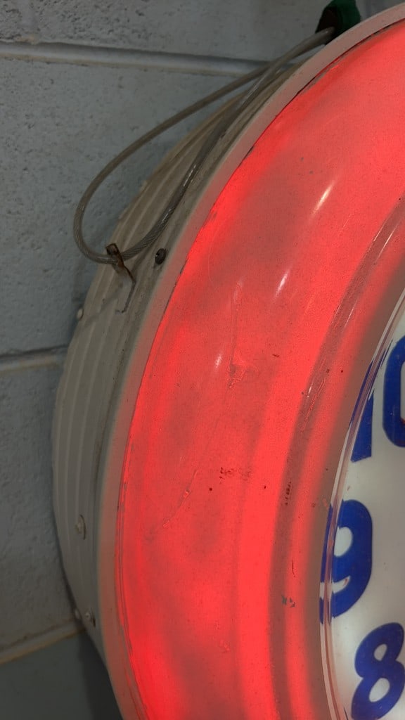 CLEVELAND ELECTRIC NEON "SPINNER" CLOCK - 6