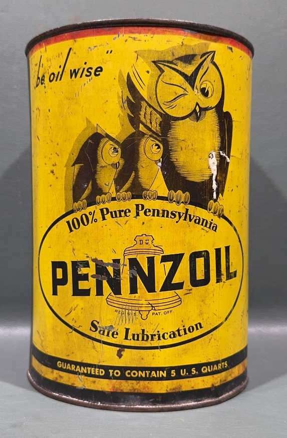 PENZOIL OIL ADVERTISING CAN (1 of 5)