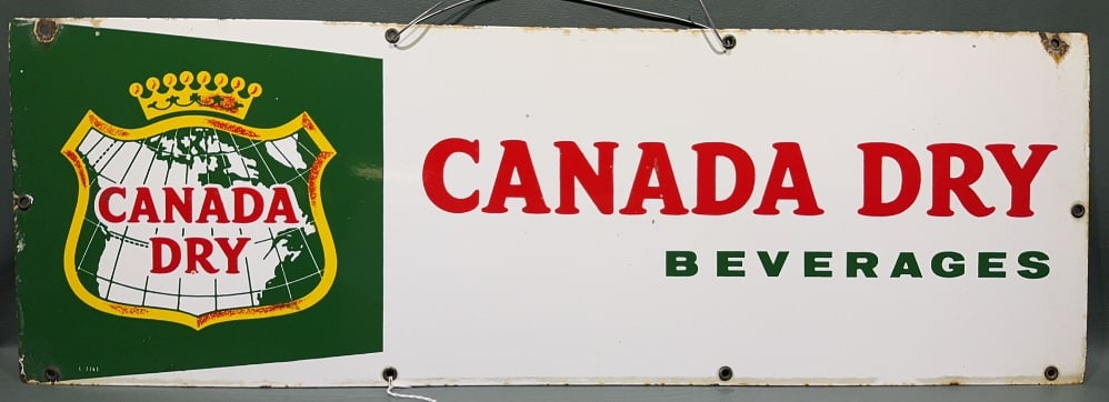 VINTAGE CANADA DRY PORCELAIN ADVERTISING SIGN (1 of 4)