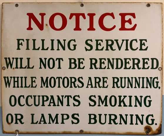 SINCLAIR NOTICE FILLING SERVICE PORCELAIN SIGN (1 of 4)