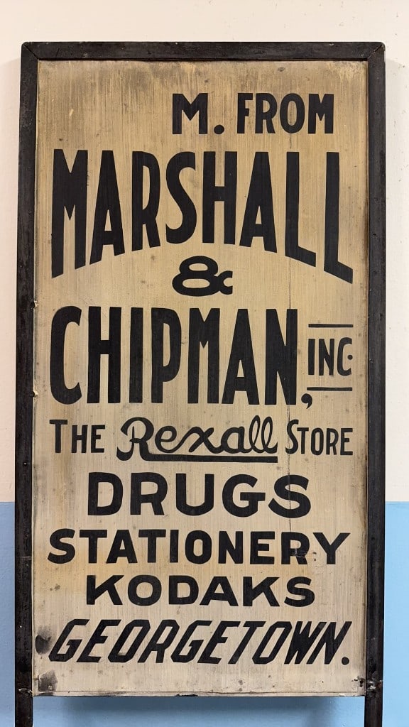 MARSHALL & CHIPMAN GEORGETOWN DEL. METAL SIGN (1 of 4)