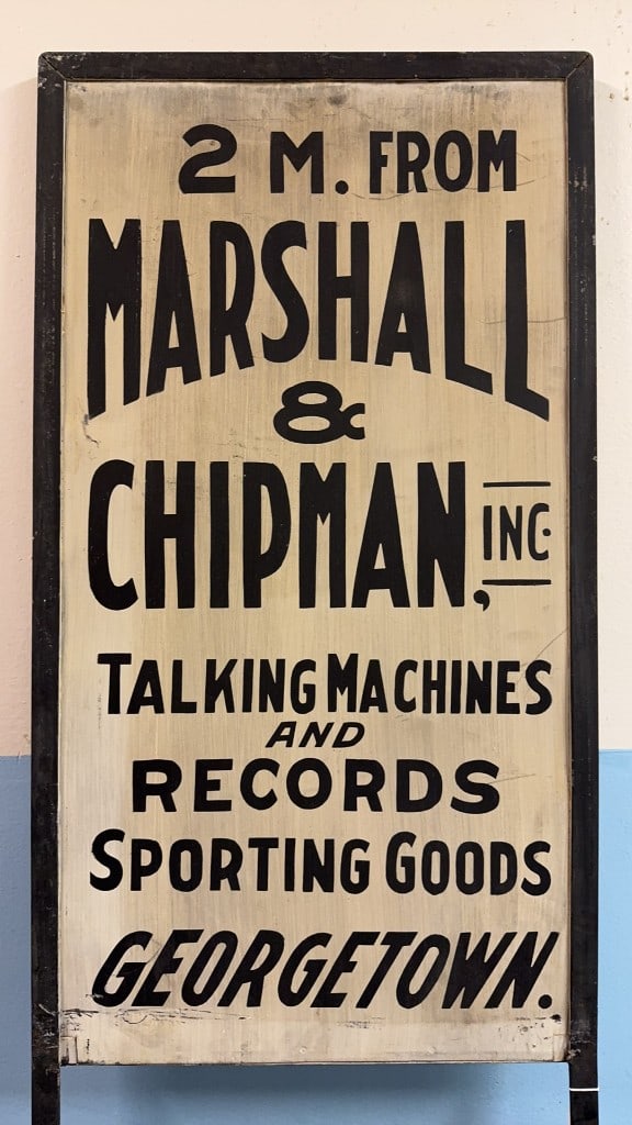 MARSHALL & CHIPMAN GEORGETOWN DEL. METAL SIGN (1 of 4)