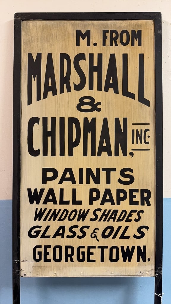 MARSHALL & CHIPMAN GEORGETOWN DEL. METAL SIGN (1 of 3)