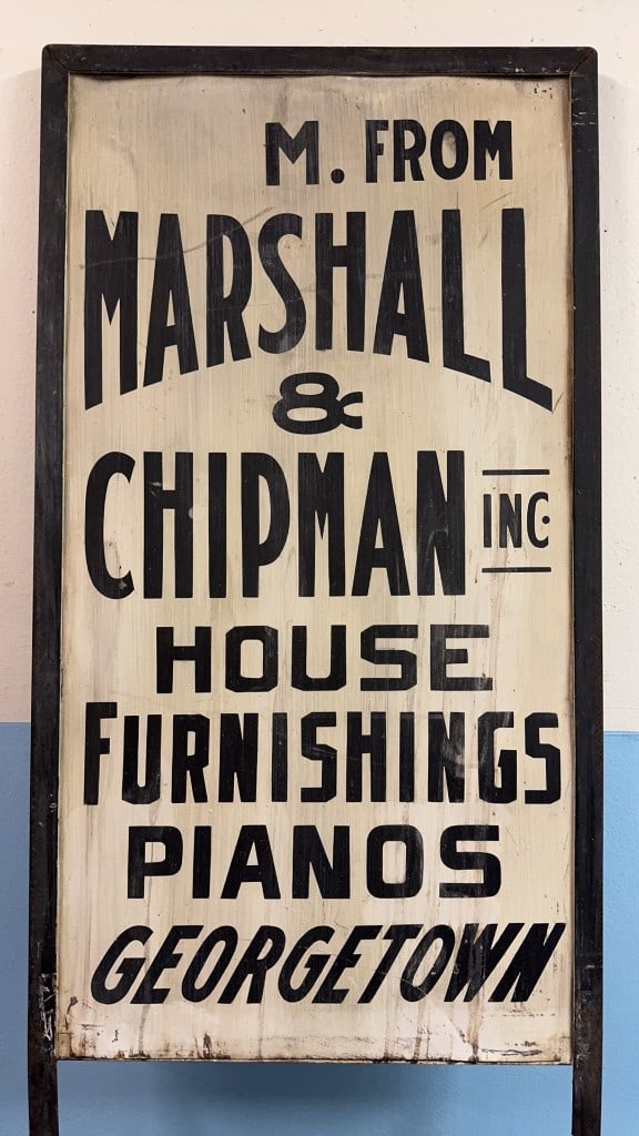 MARSHALL & CHIPMAN GEORGETOWN DEL. METAL SIGN (1 of 4)