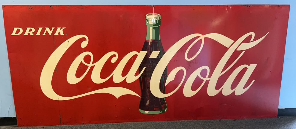LARGE METAL COCA-COLA WALL ADVERTISING SIGN (1 of 5)