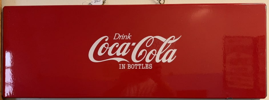 VINTAGE COCA-COLA TABLE LEAF MADE TO SIGN: 34" X 12"