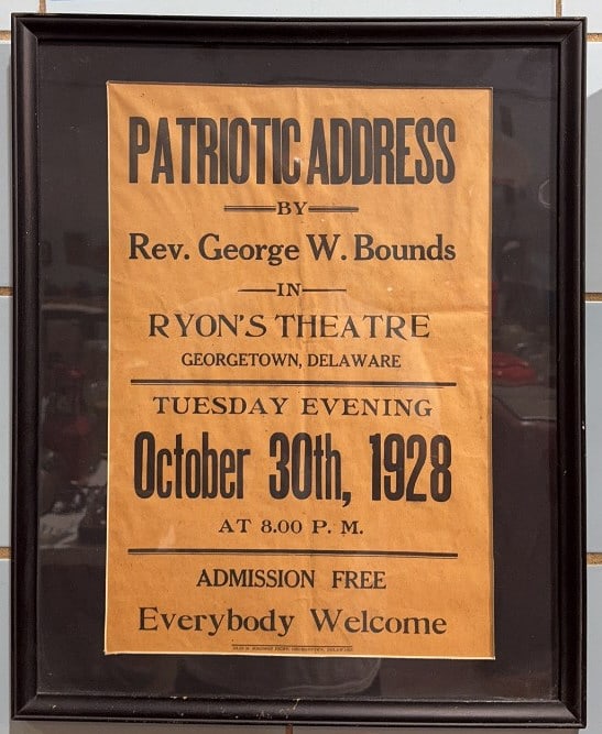 PATRIOT ADDRESS GEORGETOWN DEL ADVERTISING POSTER (1 of 3)