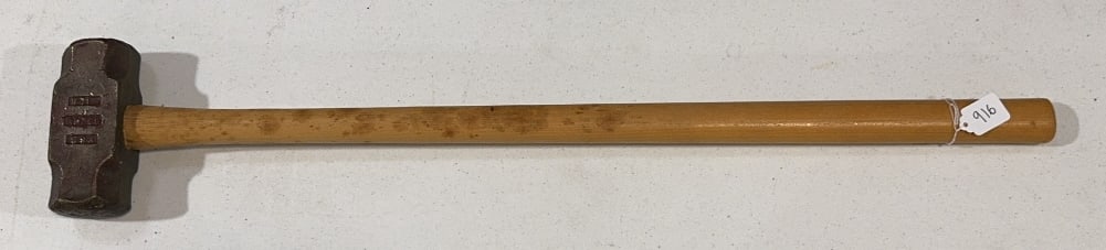 AMP CO. BRASS SLEDGE HAMMER: 34-1/2" LONG