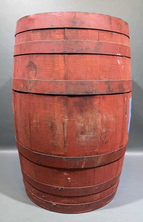 WOODEN COCA-COLA 5 GALLON BARREL: 16-1/2" X 12"