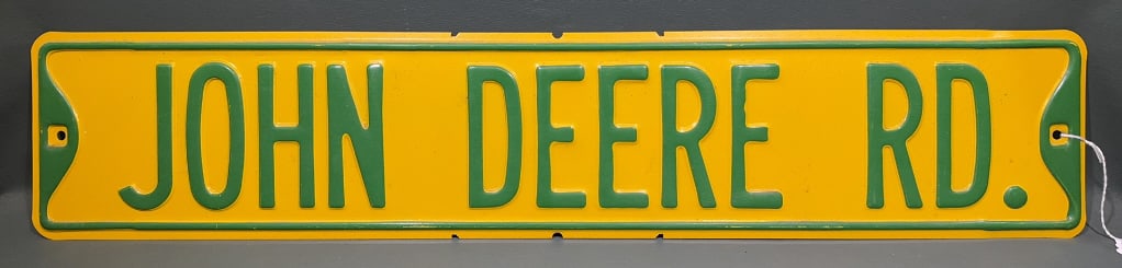 "JOHN DEERE RD" METAL SIGN (1 of 2)