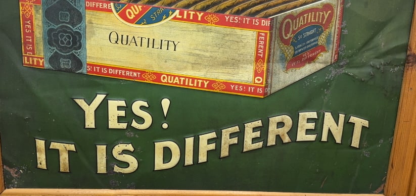 LG T. & O. CO. " QUALITY" 5 CENT CIGAR METAL SIGN - 4