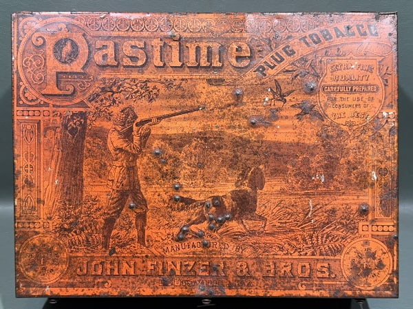 PASTIME PLUG TOBACCO ADVERTISING TIN (1 of 6)